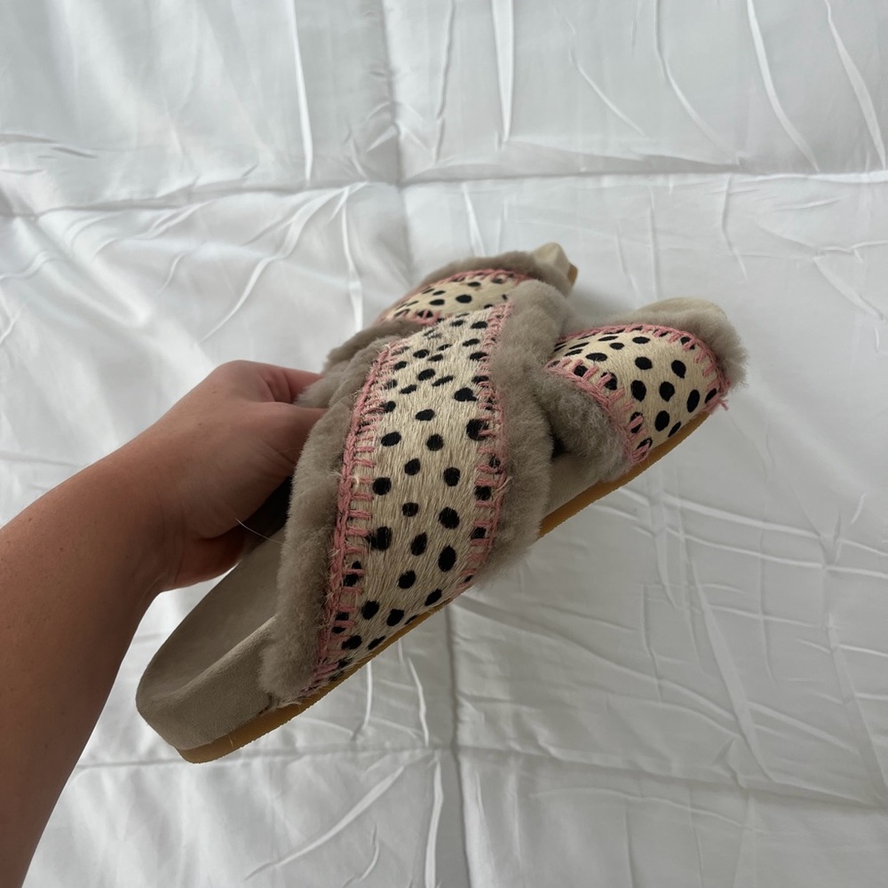 LAIDBACK LONDON Size 40 Cali Crochet Suede Wool Slip On FREE PEOPLE NEW W/O BOX - Picture 3 of 6